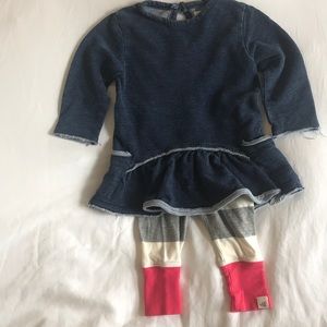 Burt’s Bees Baby dress and leggings set